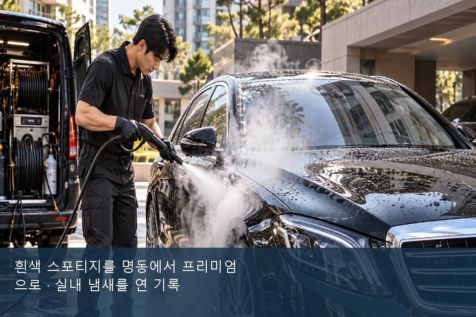 흰색 스포티지를 명동에서 프리미엄으로 · 실내 냄새를 연 기록